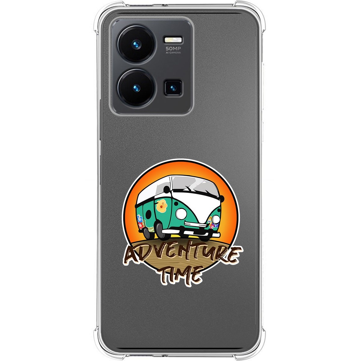 Funda Silicona Antigolpes para Vivo Y35 diseño Adventure Time Dibujos