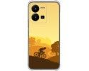 Funda Silicona Antigolpes para Vivo Y35 diseño Ciclista Dibujos