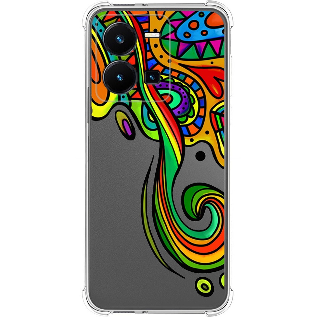 Funda Silicona Antigolpes para Vivo Y35 diseño Colores Dibujos