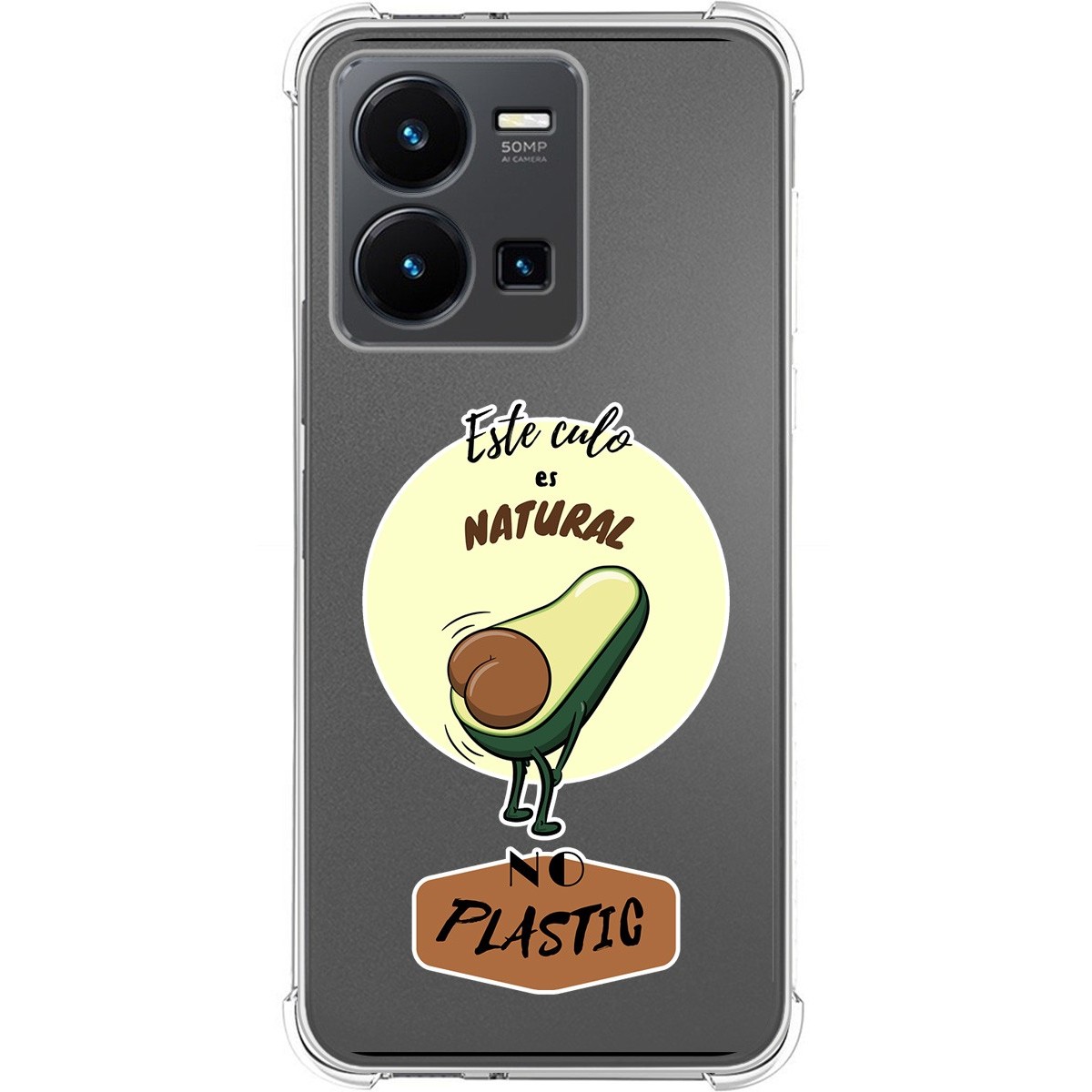 Funda Silicona Antigolpes para Vivo Y35 diseño Culo Natural Dibujos