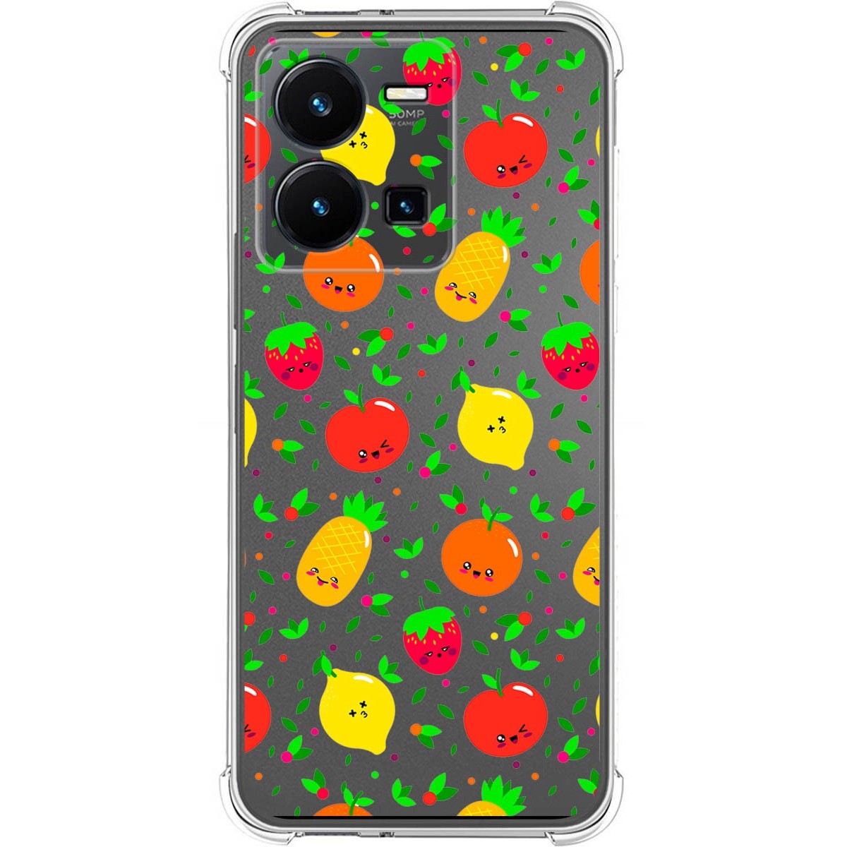 Funda Silicona Antigolpes para Vivo Y35 diseño Frutas 01 Dibujos