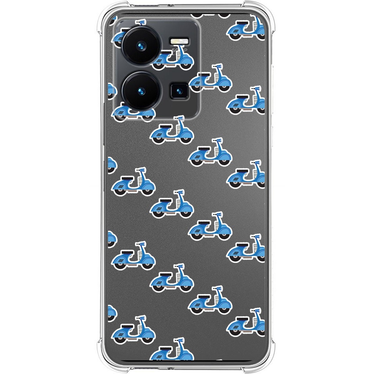 Funda Silicona Antigolpes para Vivo Y35 diseño Scooter Dibujos