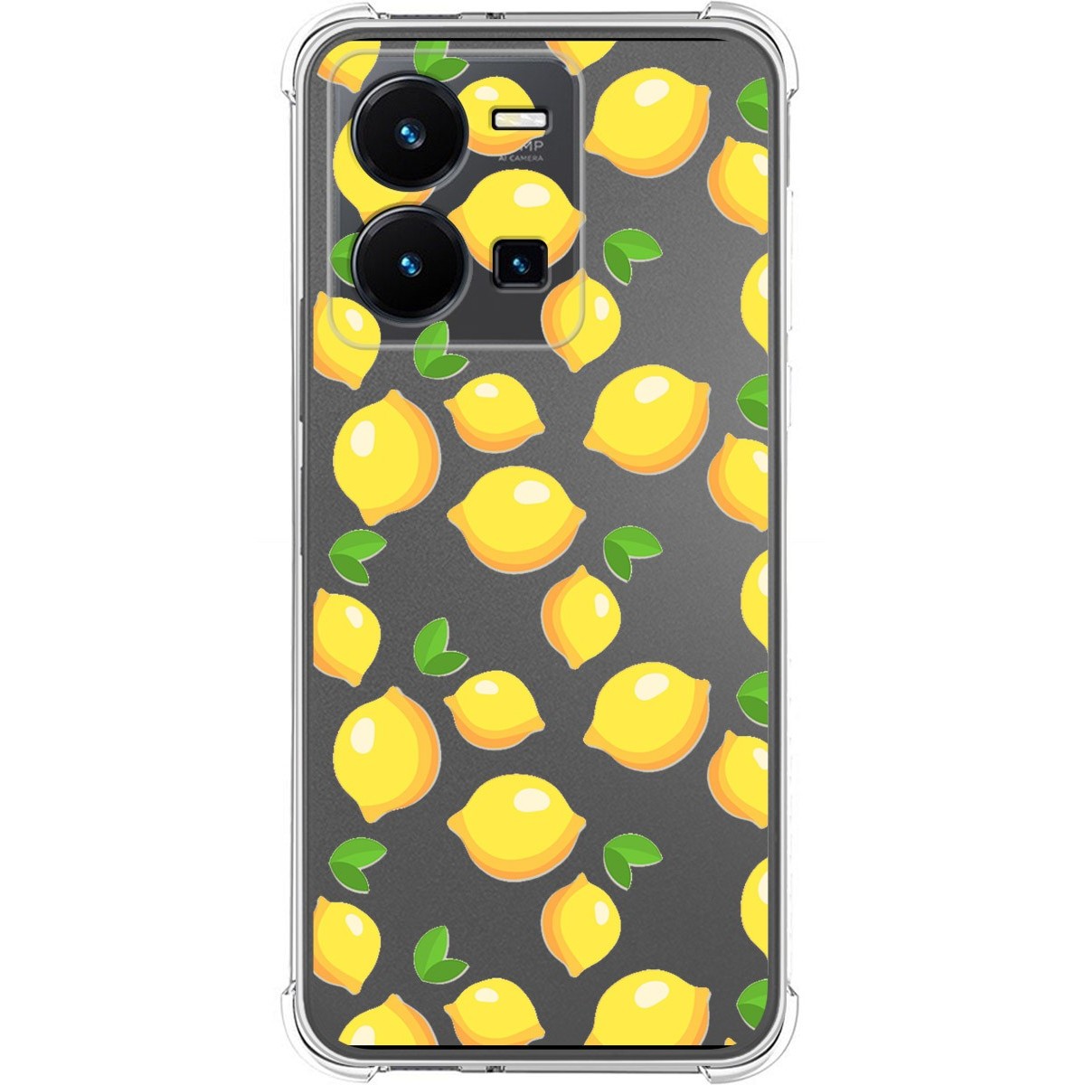 Funda Silicona Antigolpes para Vivo Y35 diseño Limones Dibujos