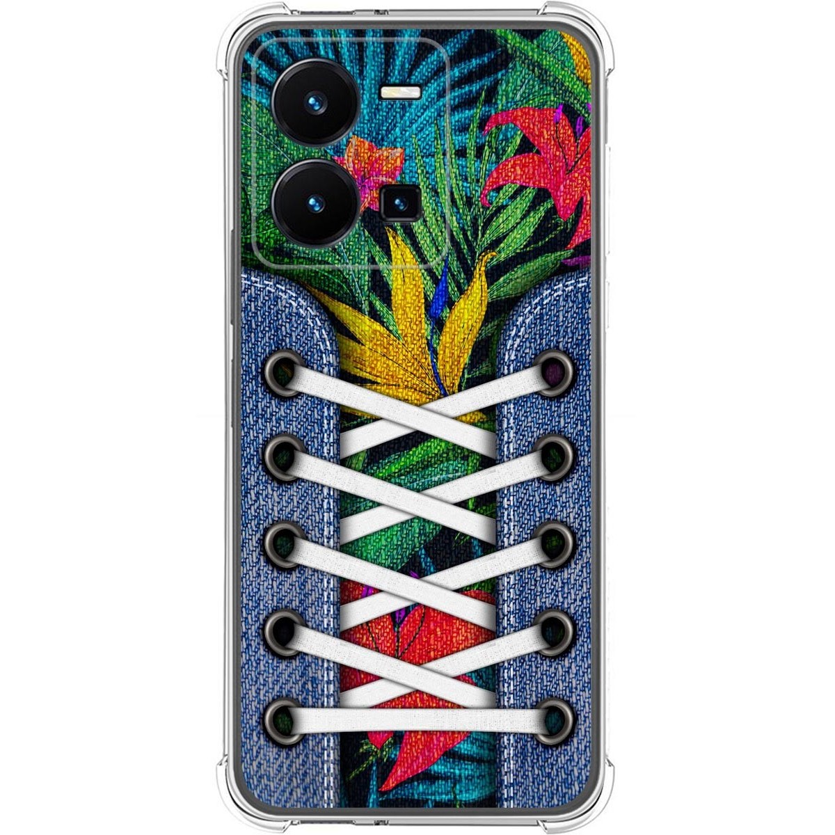 Funda Silicona Antigolpes para Vivo Y35 diseño Zapatillas 12 Dibujos