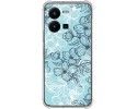 Funda Silicona Antigolpes para Vivo Y35 diseño Flores 03 Dibujos