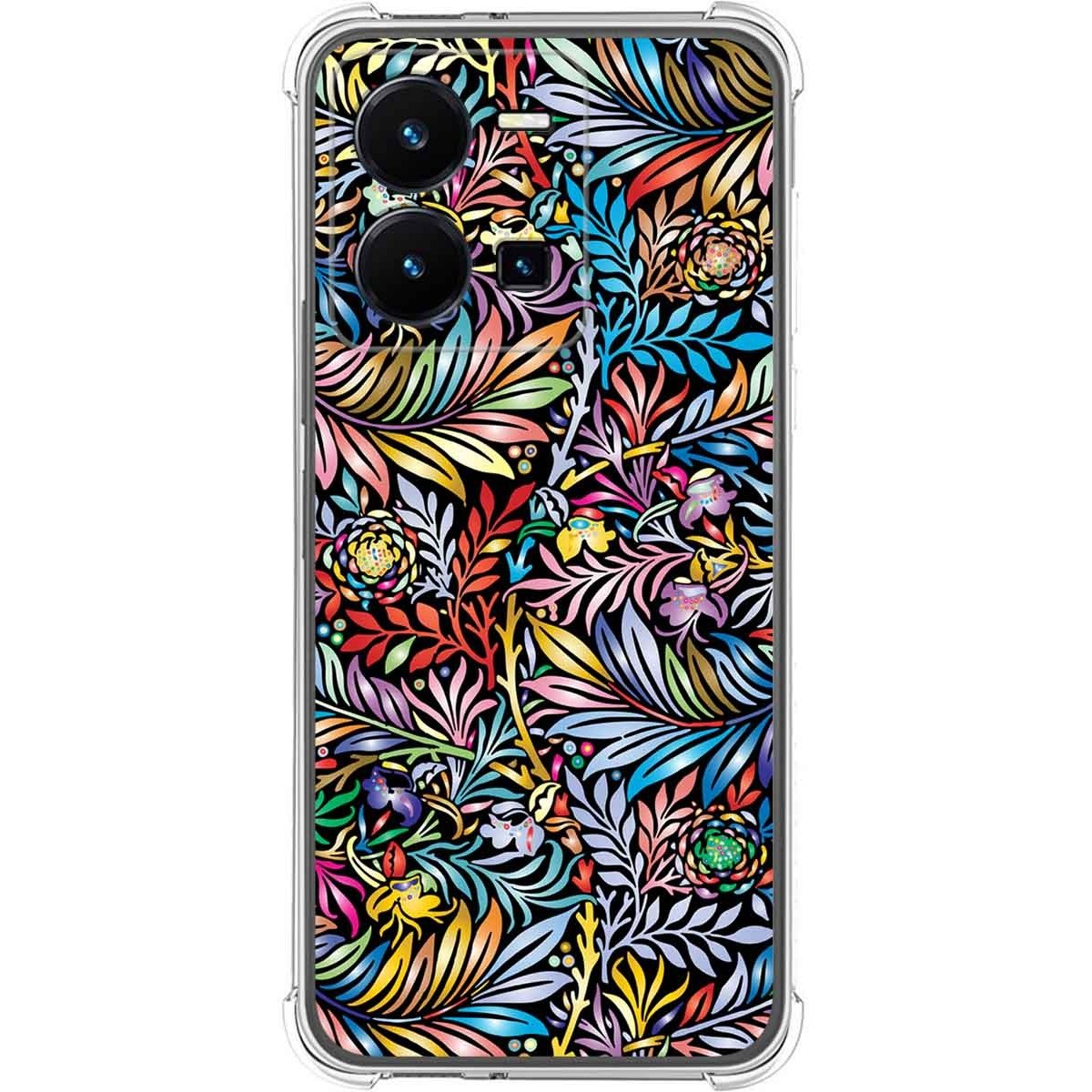 Funda Silicona Antigolpes para Vivo Y35 diseño Flores 04 Dibujos