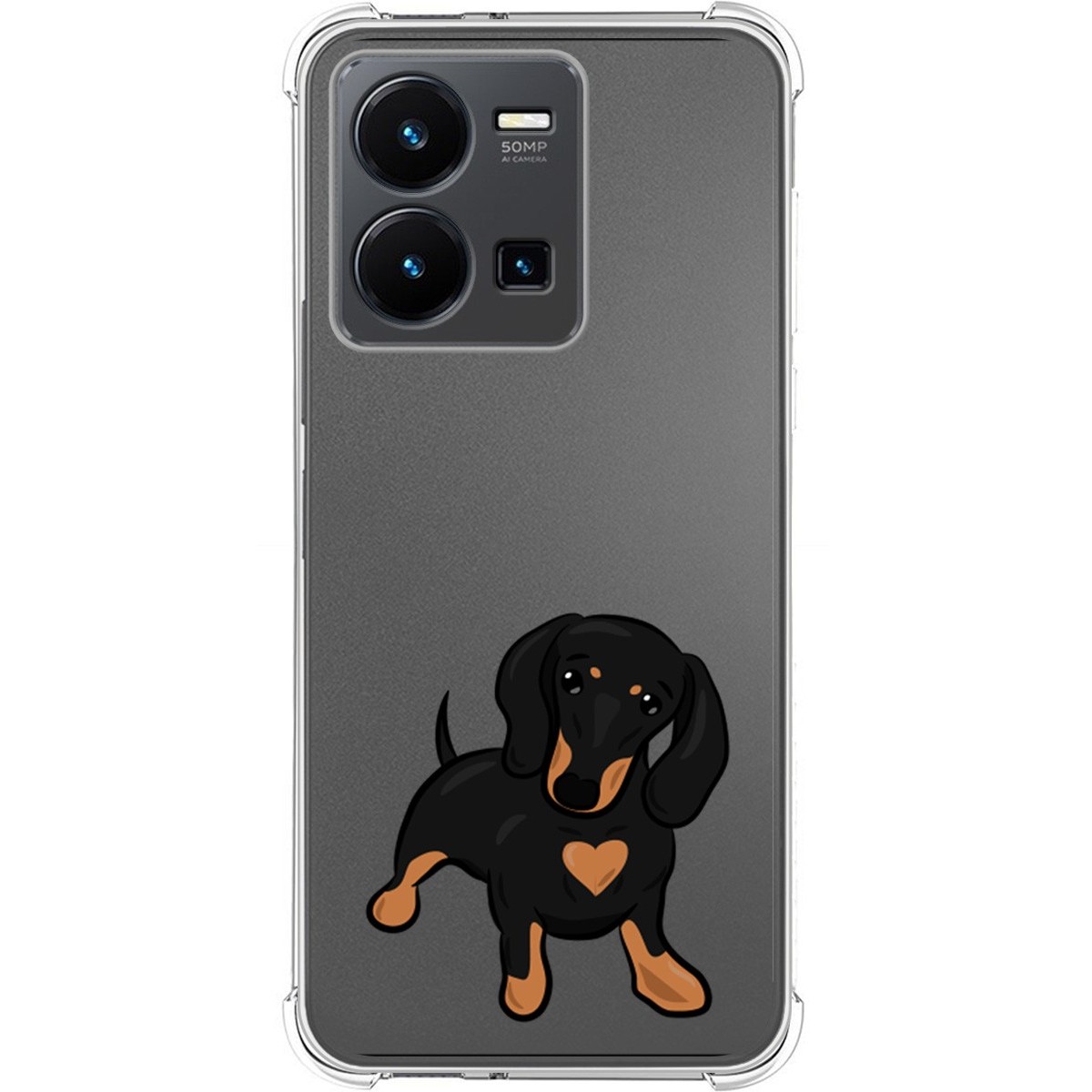 Funda Silicona Antigolpes para Vivo Y35 diseño Perros 04 Dibujos