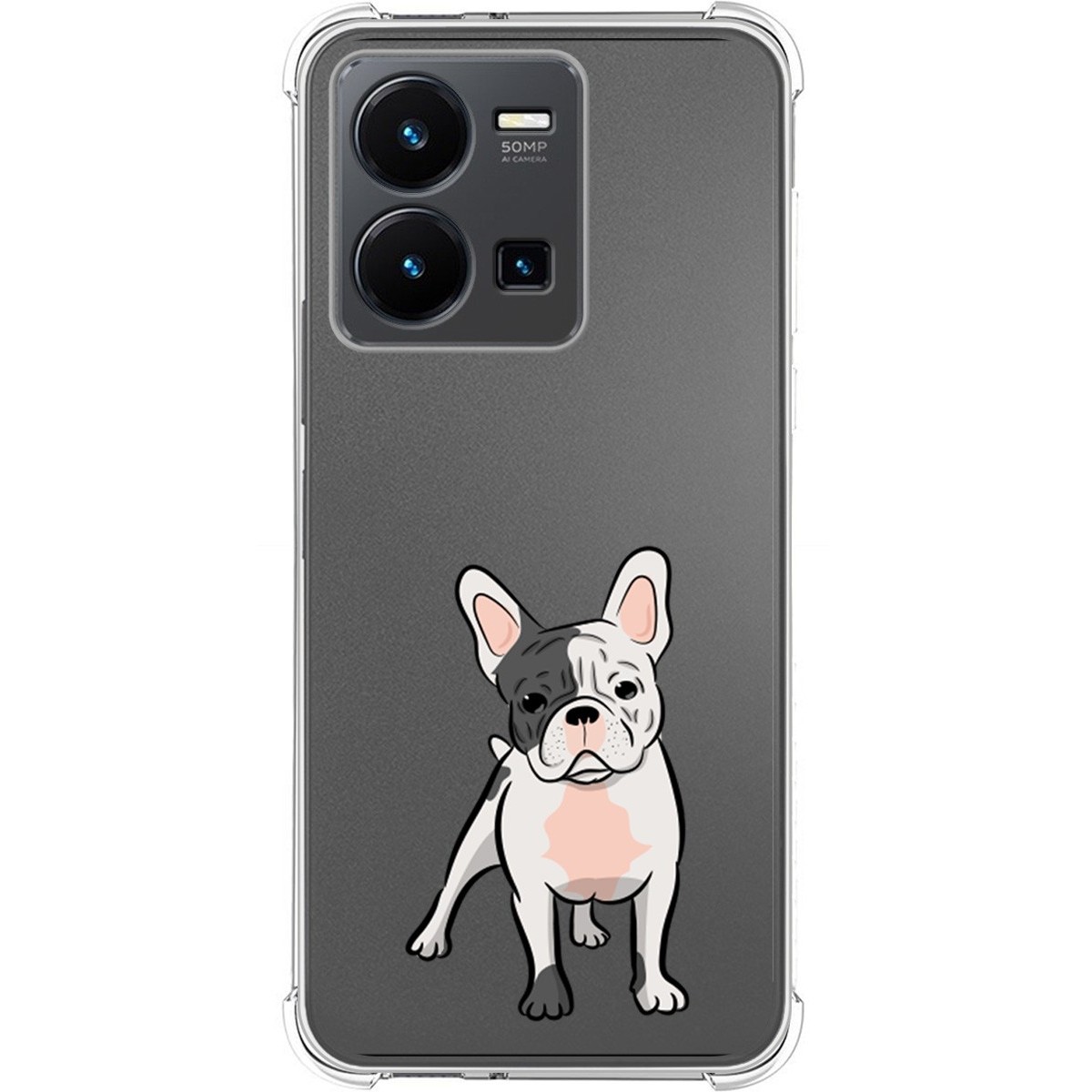 Funda Silicona Antigolpes para Vivo Y35 diseño Perros 06 Dibujos