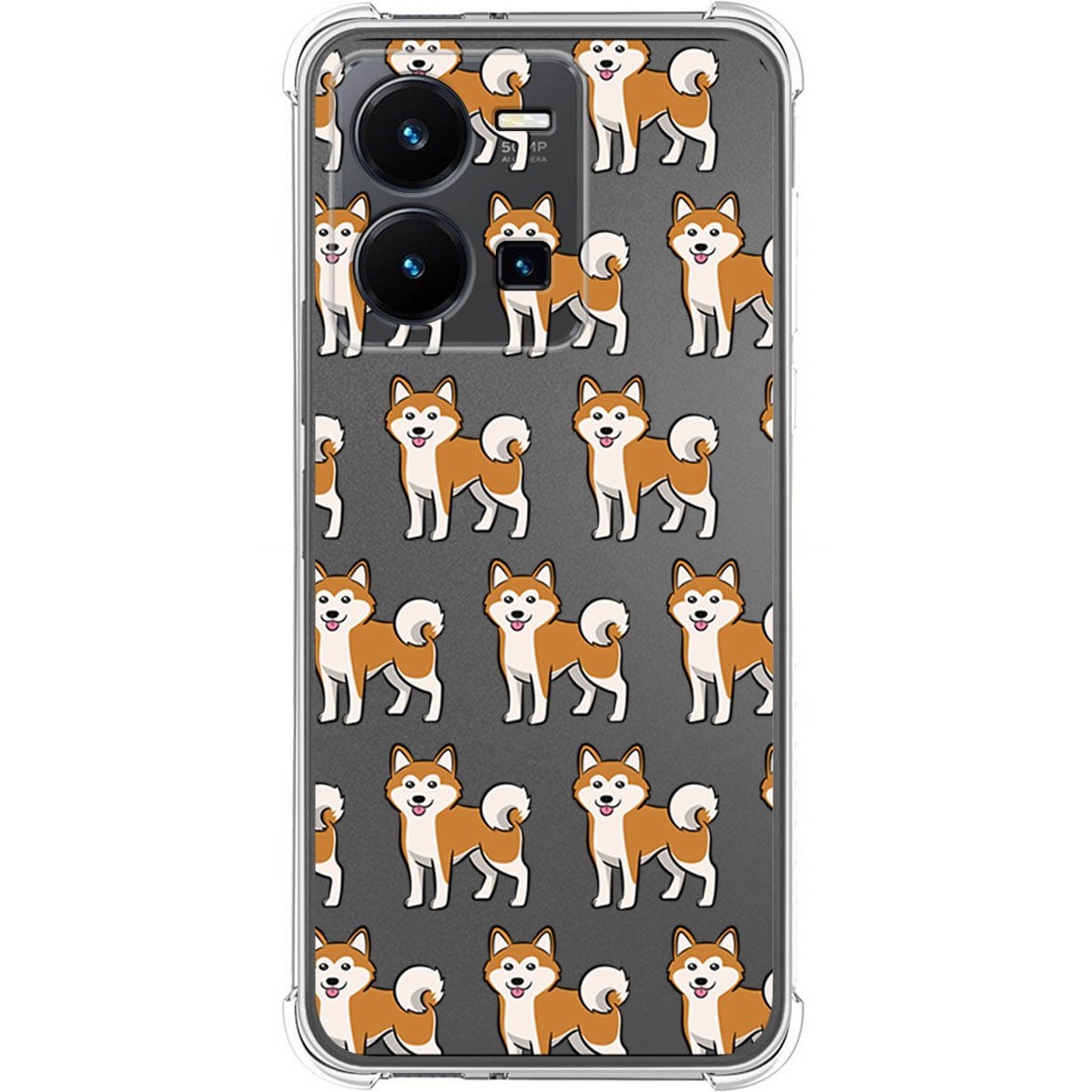 Funda Silicona Antigolpes para Vivo Y35 diseño Perros 08 Dibujos