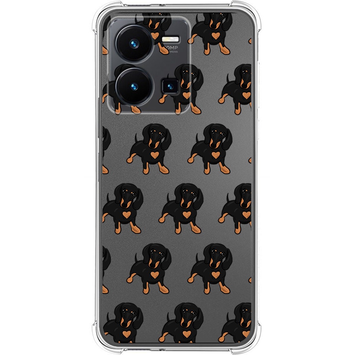 Funda Silicona Antigolpes para Vivo Y35 diseño Perros 10 Dibujos