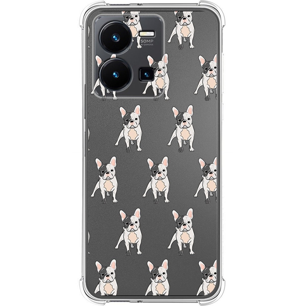Funda Silicona Antigolpes para Vivo Y35 diseño Perros 12 Dibujos