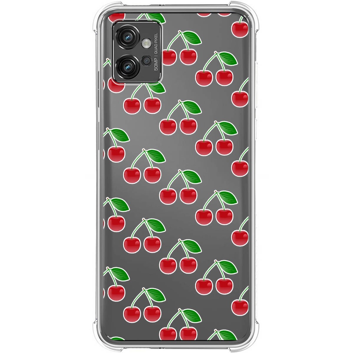 Funda Silicona Antigolpes para Motorola Moto G32 diseño Cerezas Dibujos