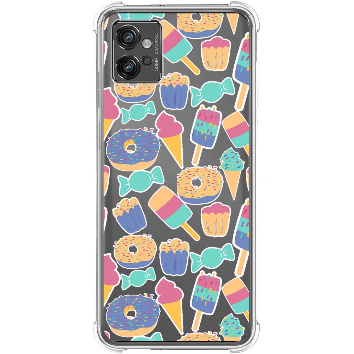 Funda Silicona Antigolpes para Motorola Moto G32 diseño Dulces 02 Dibujos
