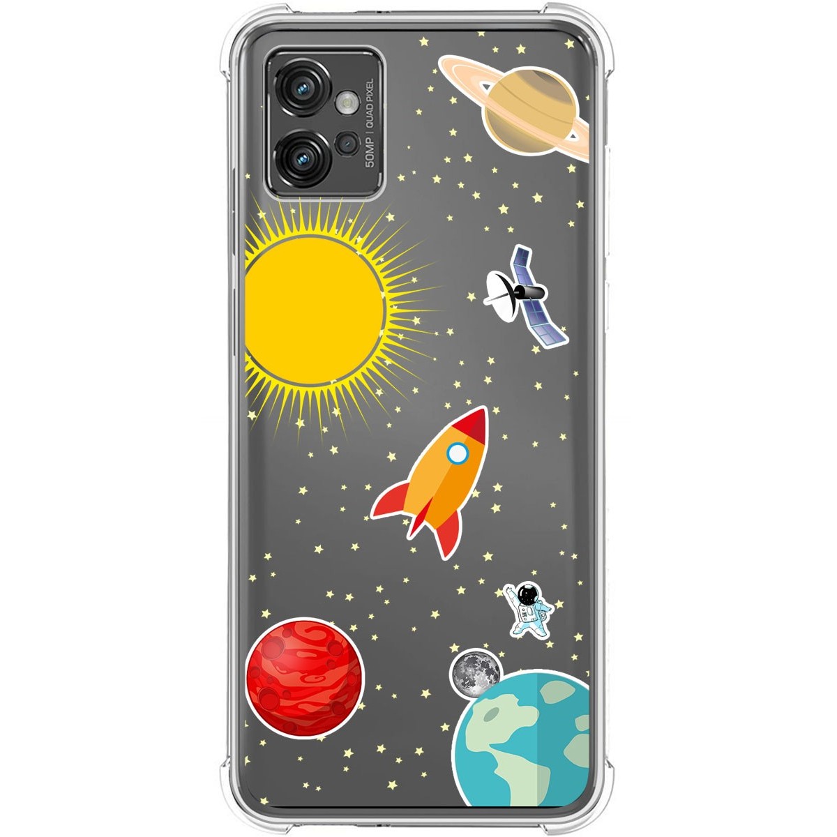 Funda Silicona Antigolpes para Motorola Moto G32 diseño Espacio Dibujos