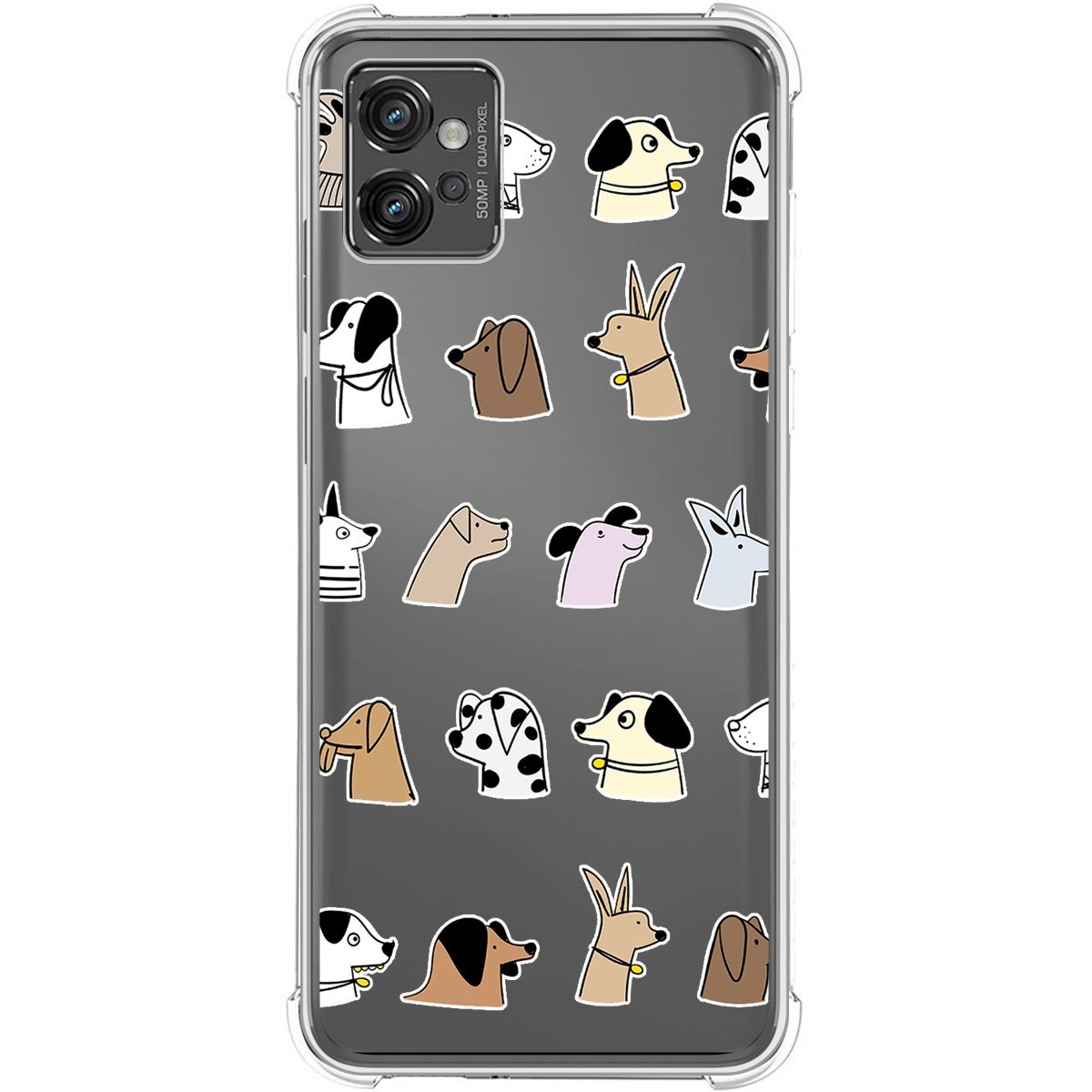 Funda Silicona Antigolpes para Motorola Moto G32 diseño Perros Dibujos