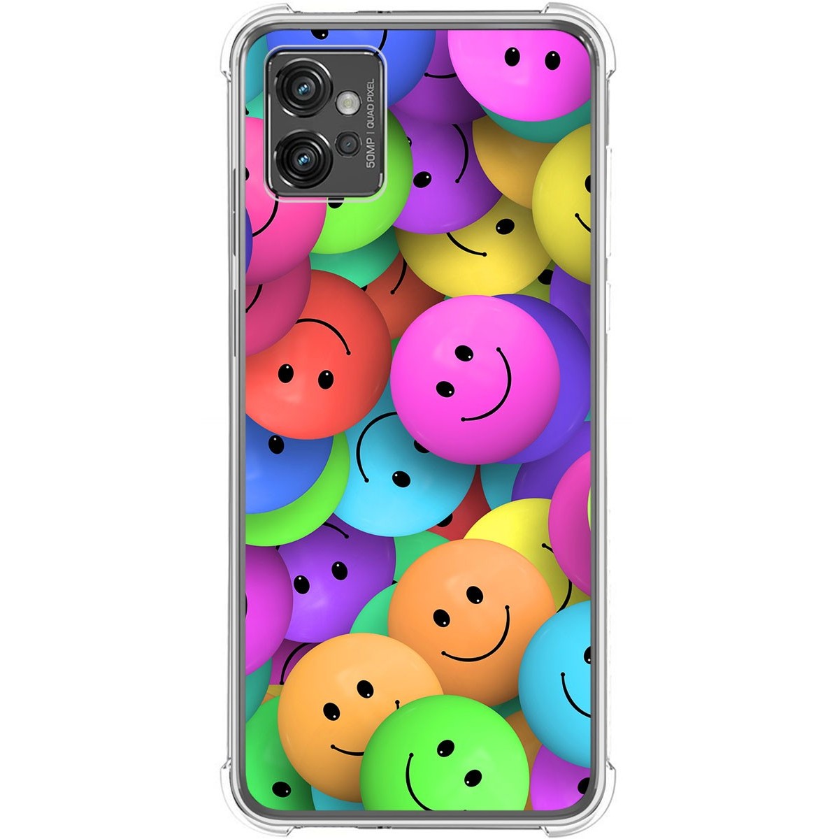 Funda Silicona Antigolpes para Motorola Moto G32 diseño Smile Dibujos