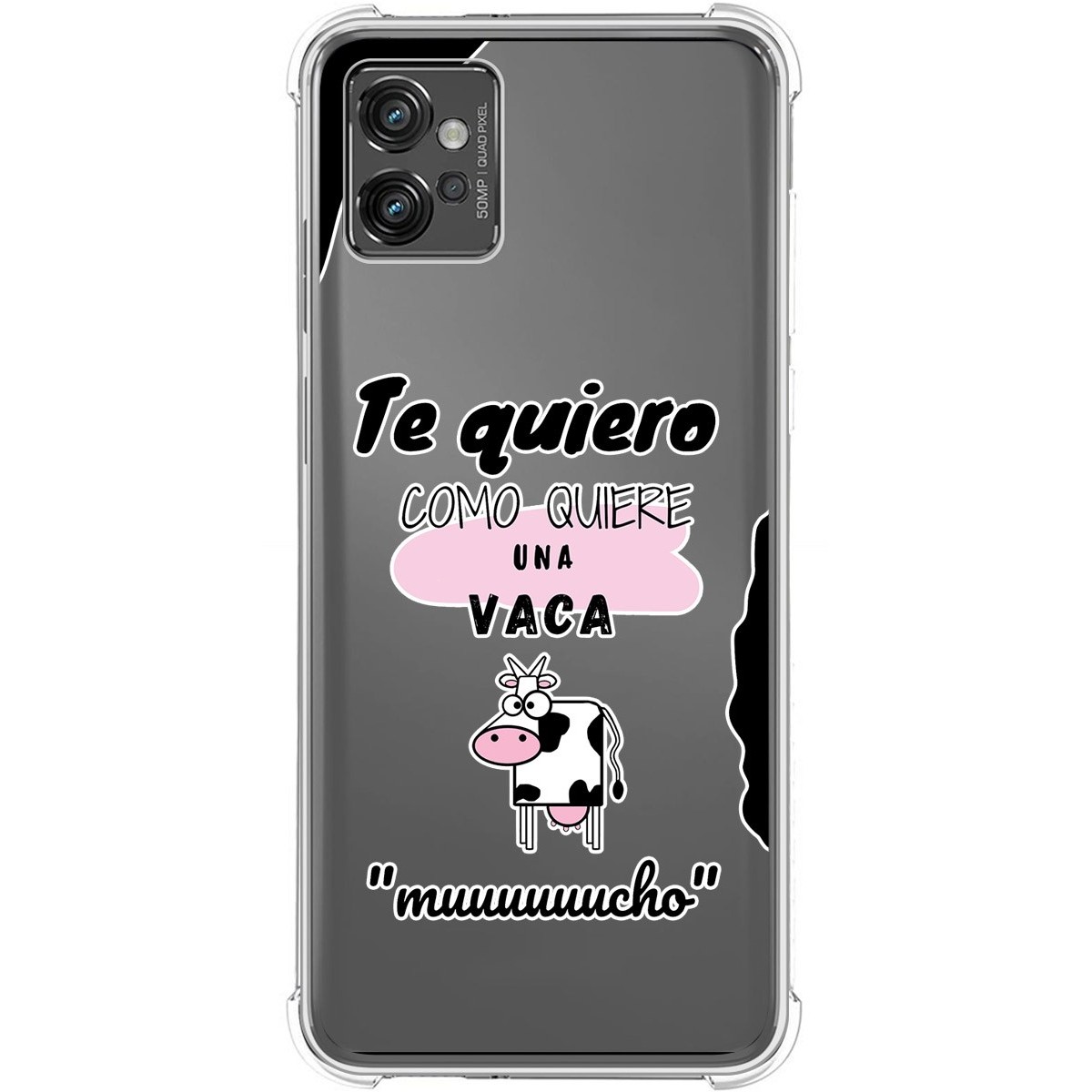 Funda Silicona Antigolpes para Motorola Moto G32 diseño Vaca Dibujos