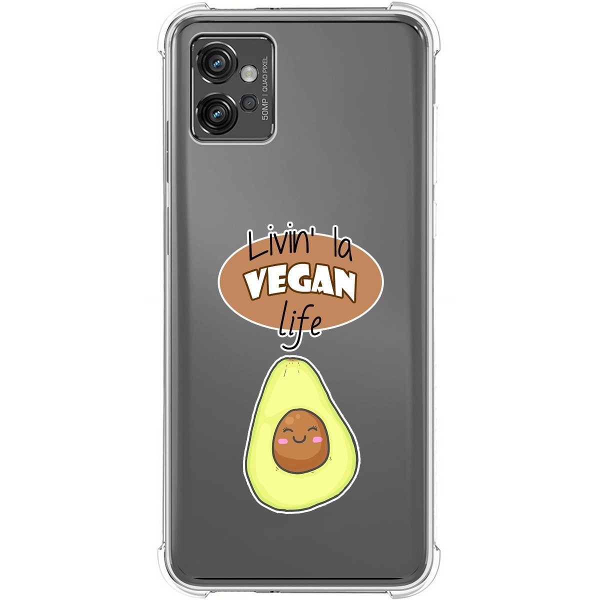Funda Silicona Antigolpes para Motorola Moto G32 diseño Vegan Life Dibujos