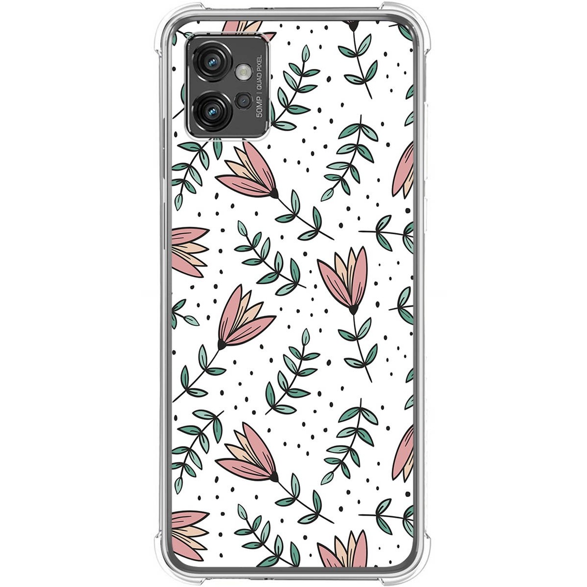 Funda Silicona Antigolpes para Motorola Moto G32 diseño Flores 01 Dibujos