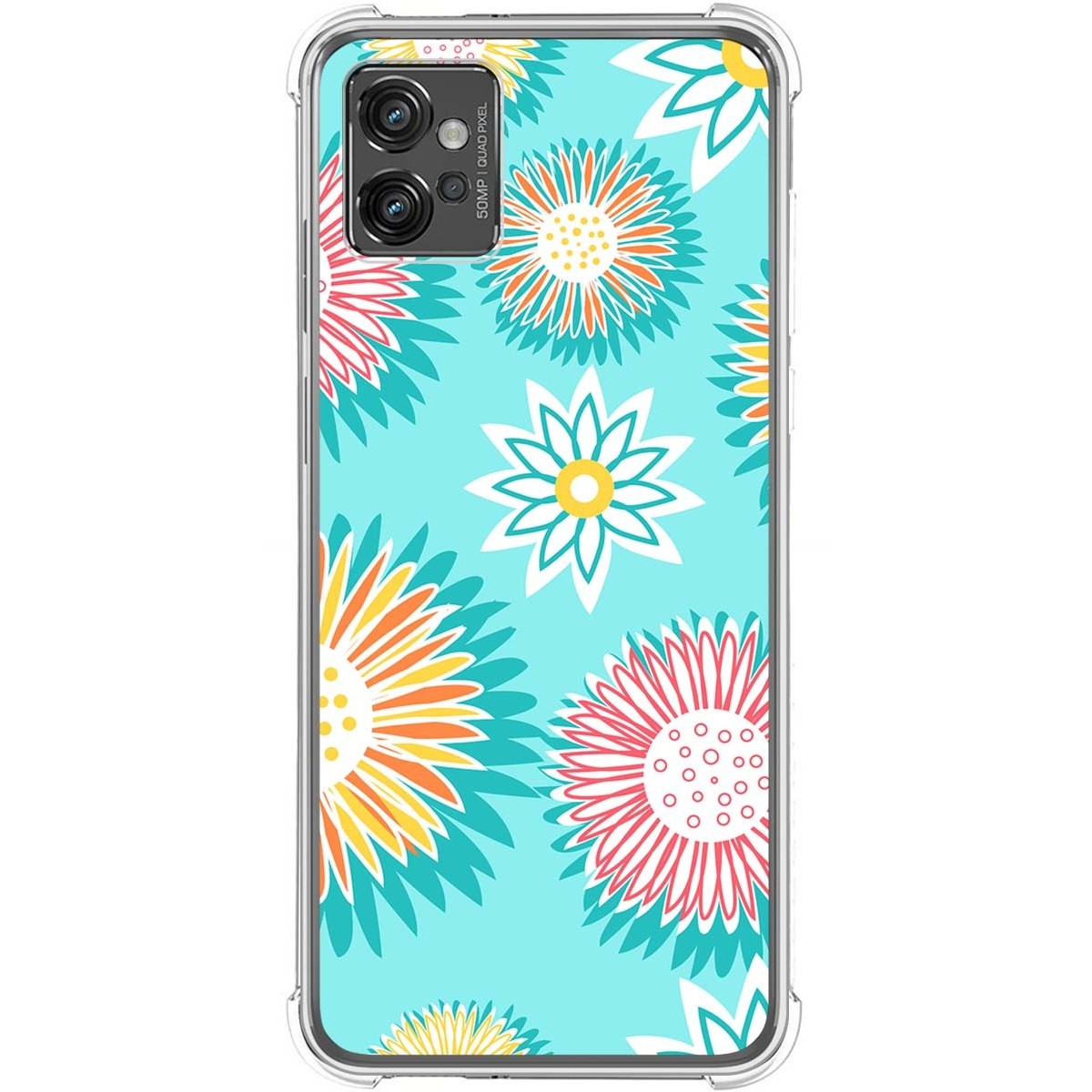 Funda Silicona Antigolpes para Motorola Moto G32 diseño Flores 05 Dibujos