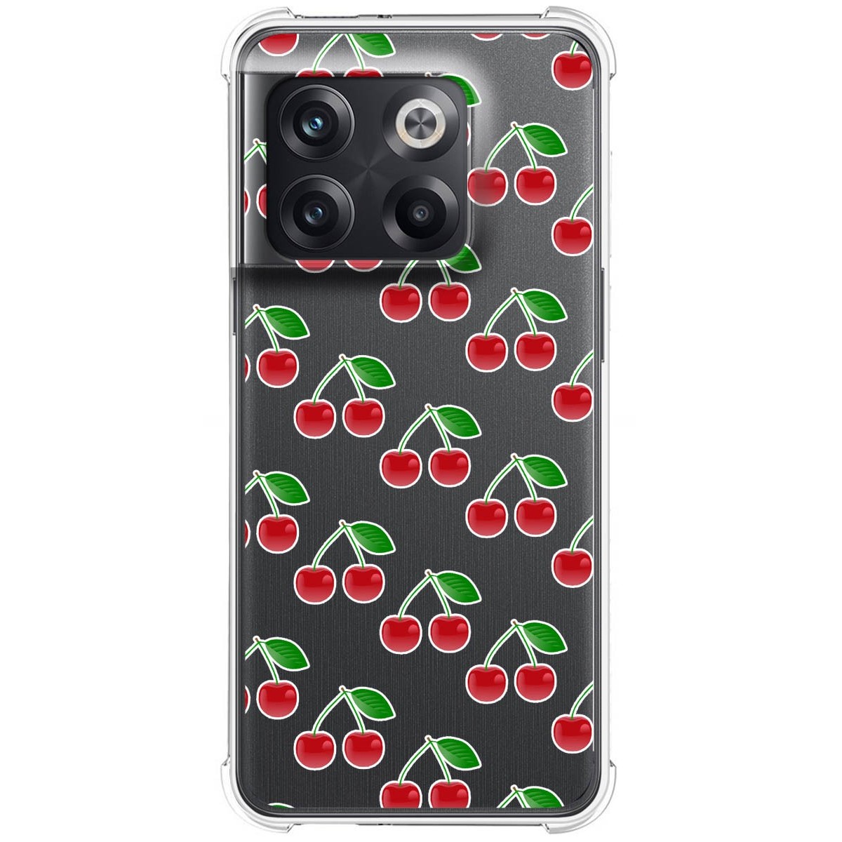 Funda Silicona Antigolpes para Oneplus 10T 5G diseño Cerezas Dibujos