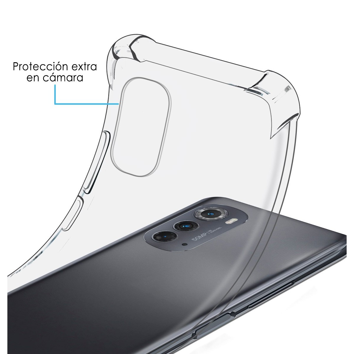 Funda Silicona Antigolpes Transparente para Motorola Moto Edge 30 5G