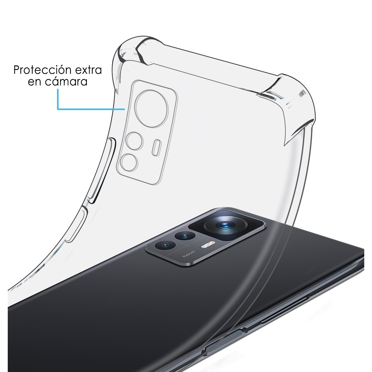 Funda Silicona Antigolpes Transparente para Xiaomi 12T / 12T Pro 5G
