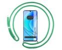 Funda Colgante Transparente para Huawei Nova Y70 con Cordon Verde Agua