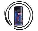 Funda Colgante Transparente para Motorola Moto Edge 30 5G con Cordon Negro