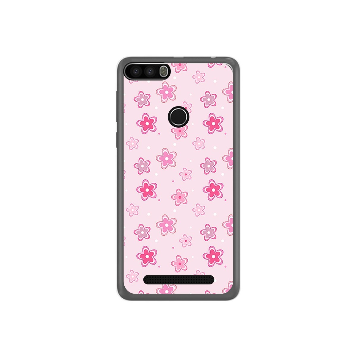Funda Gel Tpu para Leagoo Kiicaa Power Diseño Flores Dibujos