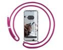 Funda Colgante Transparente para Xiaomi 12T / 12T Pro 5G con Cordon Rosa Fucsia