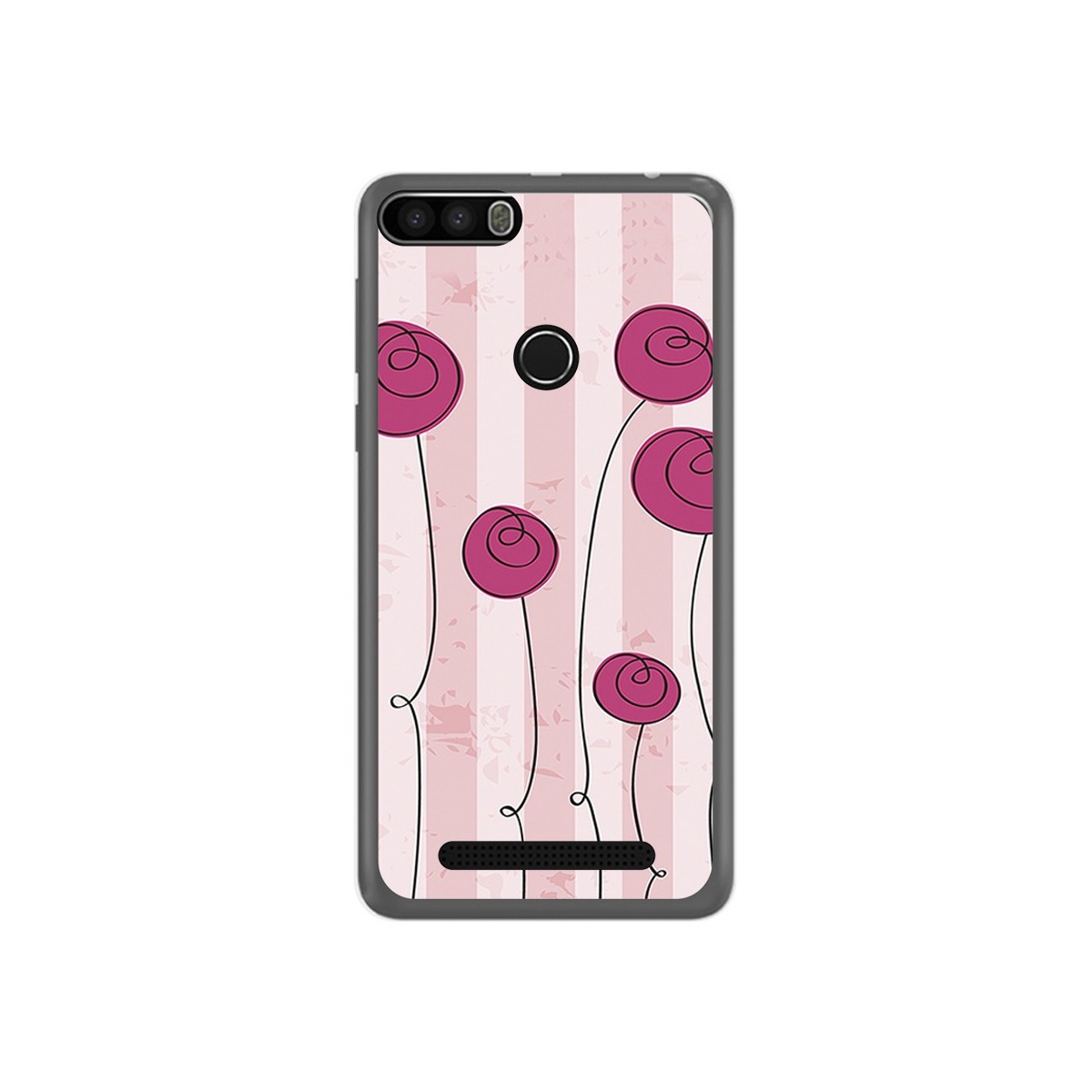 Funda Gel Tpu para Leagoo Kiicaa Power Diseño Flores Vintage Dibujos
