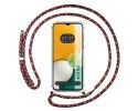 Funda Colgante Transparente para Samsung Galaxy A13 5G con Cordon Rosa / Dorado