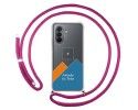 Personaliza tu Funda Colgante Transparente para Huawei Nova Y70 con Cordon Rosa Fucsia Dibujo Personalizada