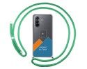 Personaliza tu Funda Colgante Transparente para Huawei Nova Y70 con Cordon Verde Agua Dibujo Personalizada