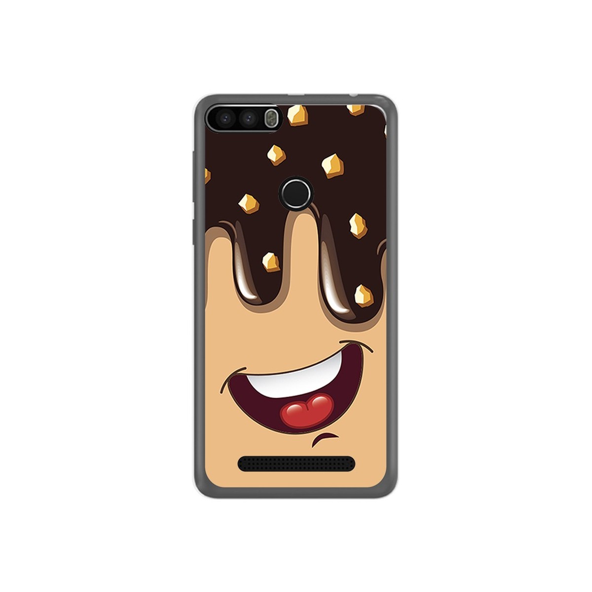 Funda Gel Tpu para Leagoo Kiicaa Power Diseño Helado Chocolate Dibujos
