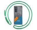 Personaliza tu Funda Colgante Transparente para Motorola Moto Edge 30 5G con Cordon Verde Agua Dibujo Personalizada