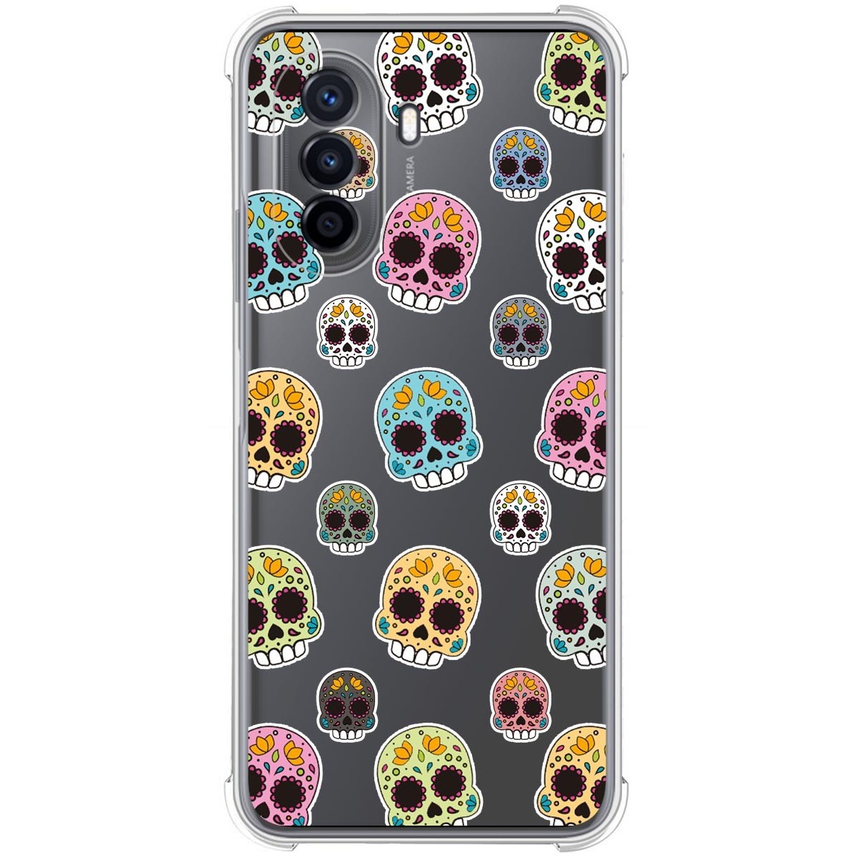 Funda Silicona Antigolpes para Huawei Nova Y70 diseño Catrina Dibujos