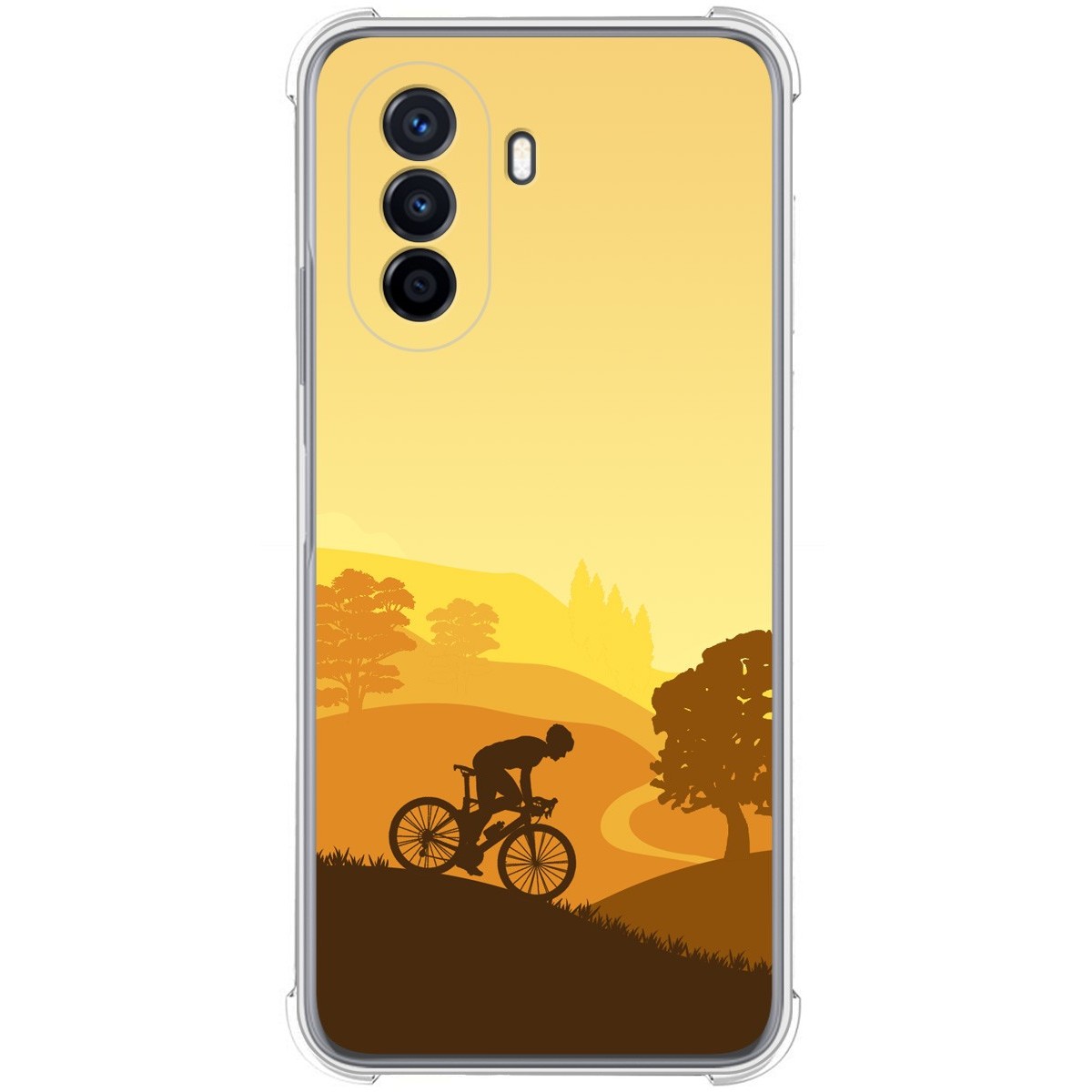 Funda Silicona Antigolpes para Huawei Nova Y70 diseño Ciclista Dibujos