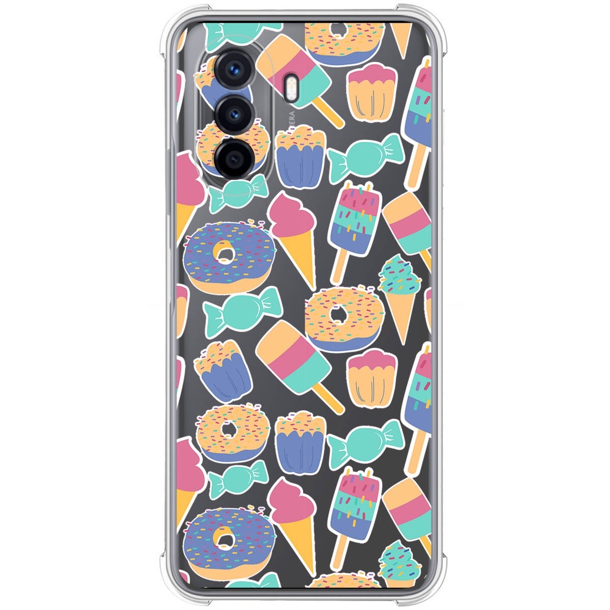 Funda Silicona Antigolpes para Huawei Nova Y70 diseño Dulces 02 Dibujos