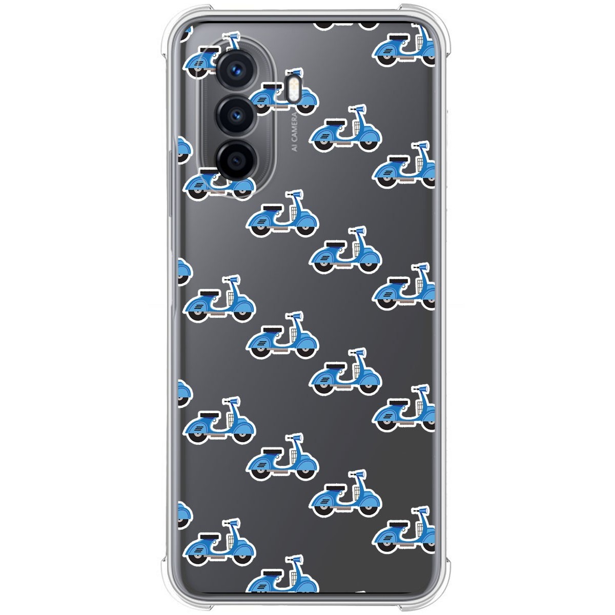 Funda Silicona Antigolpes para Huawei Nova Y70 diseño Scooter Dibujos