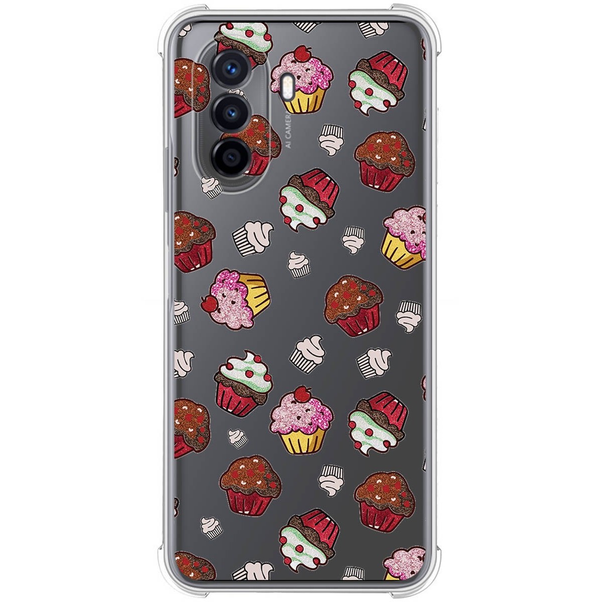 Funda Silicona Antigolpes para Huawei Nova Y70 diseño Muffins Dibujos
