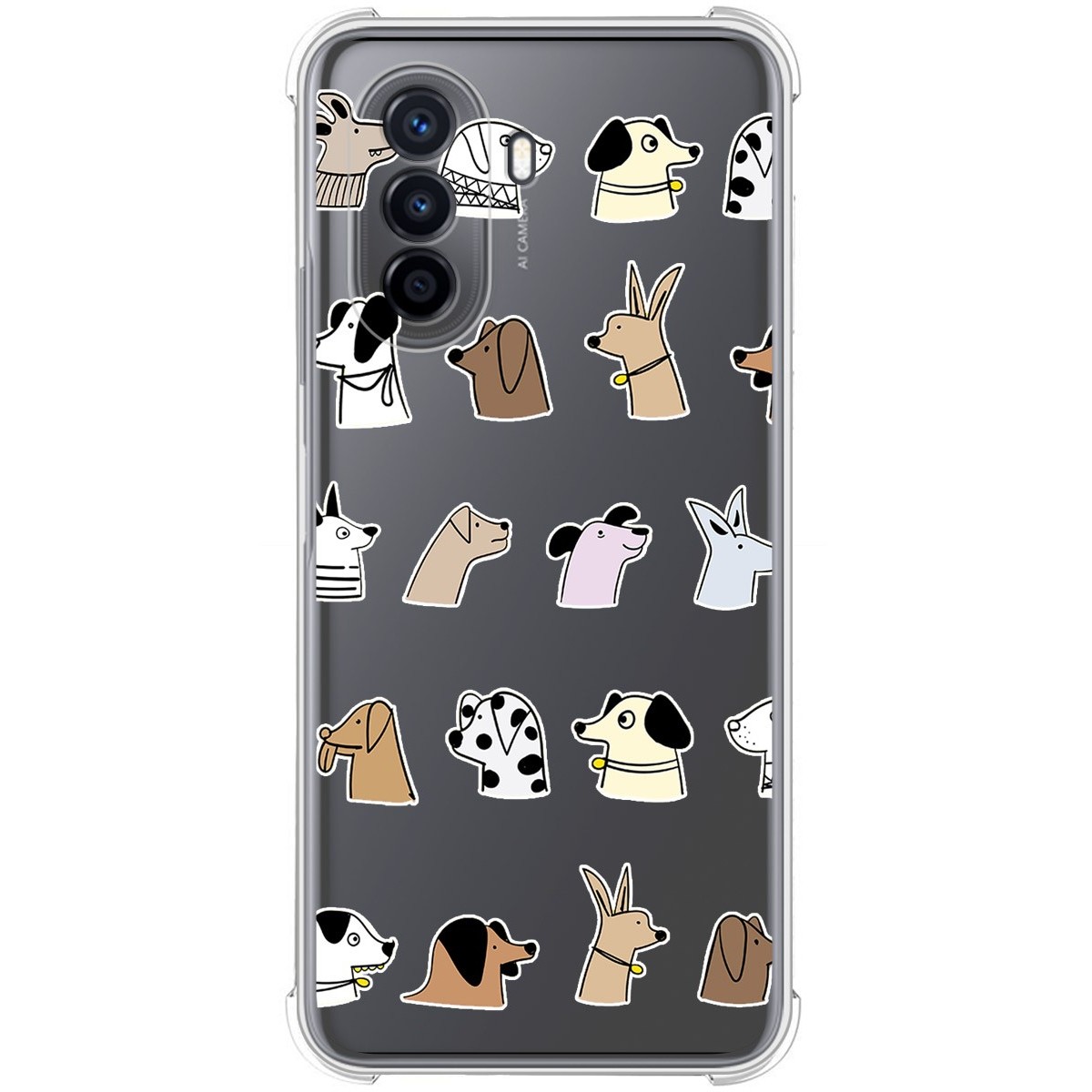 Funda Silicona Antigolpes para Huawei Nova Y70 diseño Perros Dibujos