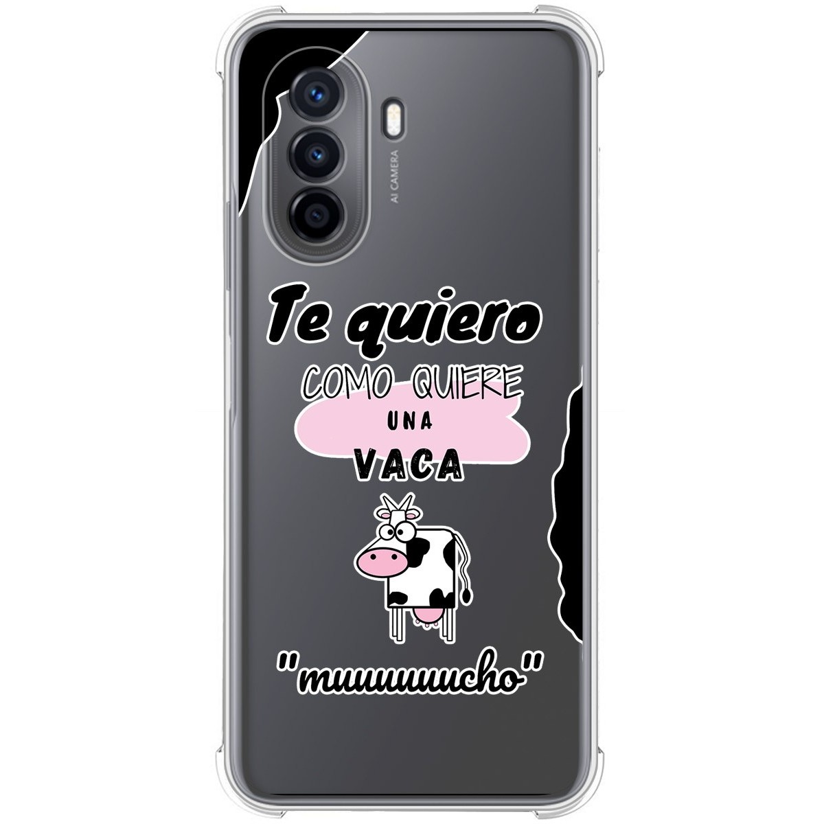 Funda Silicona Antigolpes para Huawei Nova Y70 diseño Vaca Dibujos