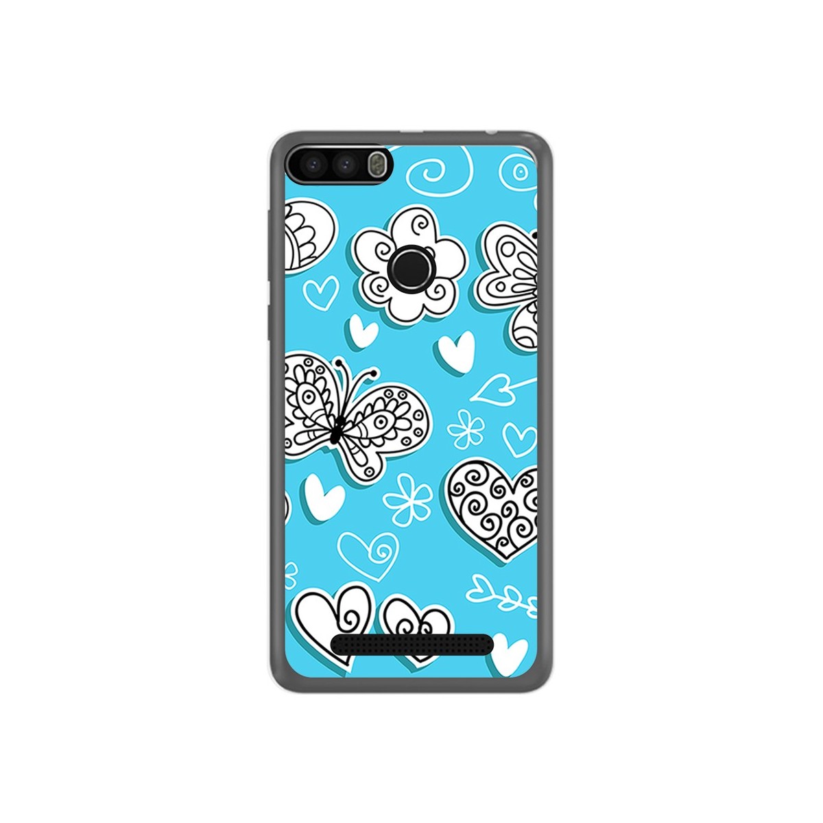 Funda Gel Tpu para Leagoo Kiicaa Power Diseño Mariposas Dibujos