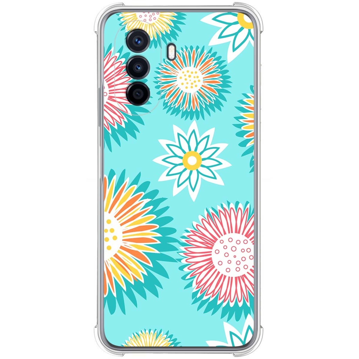 Funda Silicona Antigolpes para Huawei Nova Y70 diseño Flores 05 Dibujos
