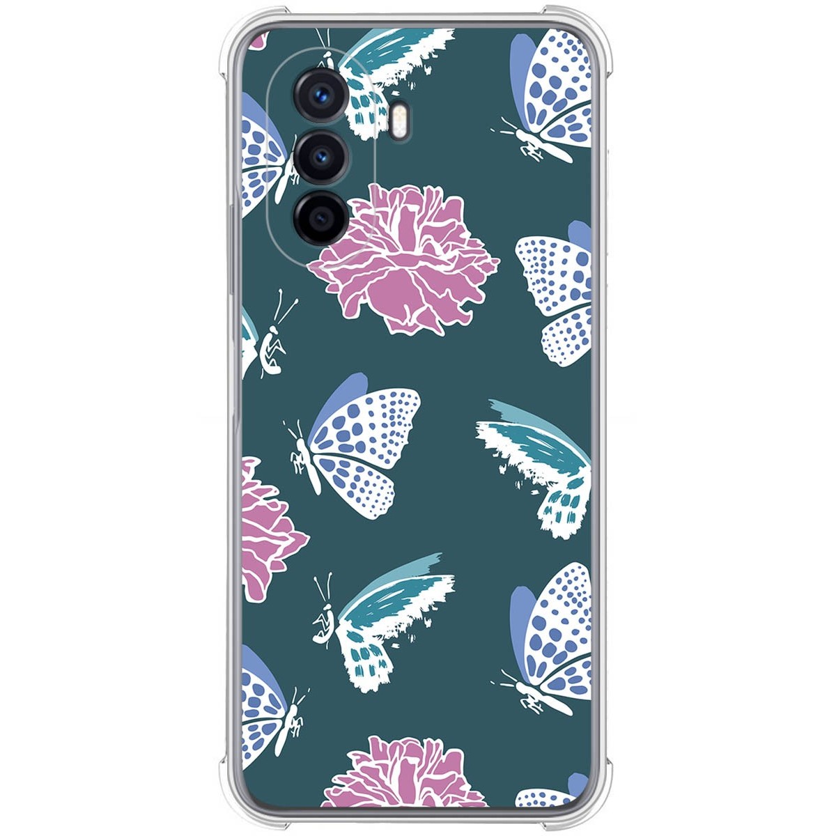 Funda Silicona Antigolpes para Huawei Nova Y70 diseño Flores 10 Dibujos