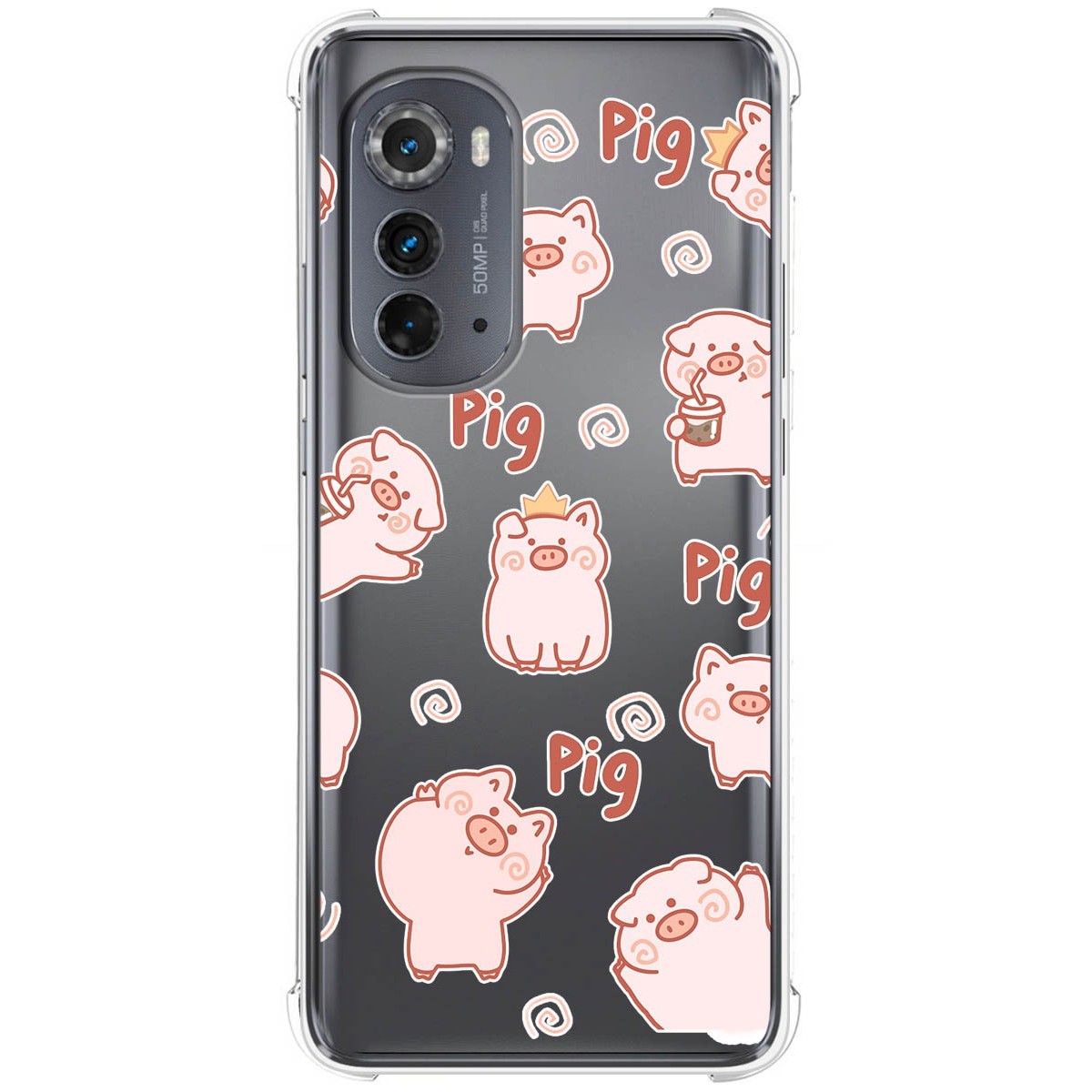 Funda Silicona Antigolpes para Motorola Moto Edge 30 5G diseño Cerdos Dibujos