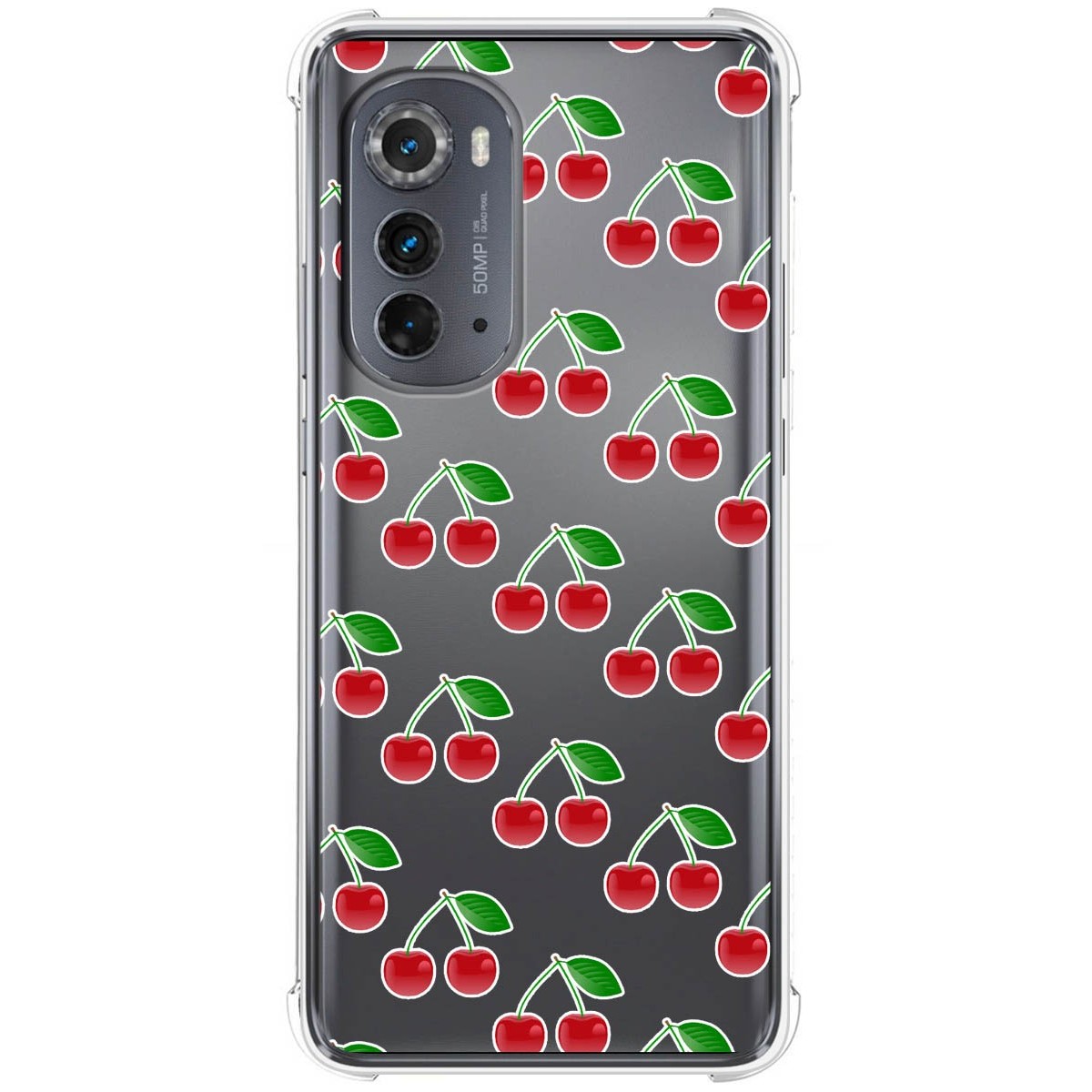 Funda Silicona Antigolpes para Motorola Moto Edge 30 5G diseño Cerezas Dibujos