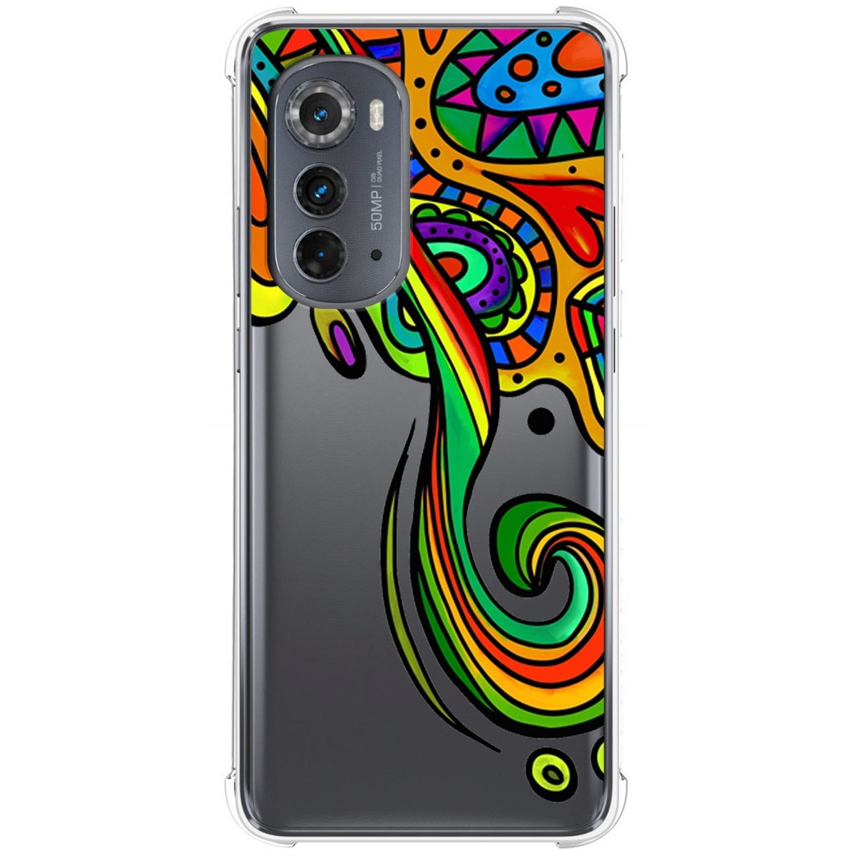 Funda Silicona Antigolpes para Motorola Moto Edge 30 5G diseño Colores Dibujos